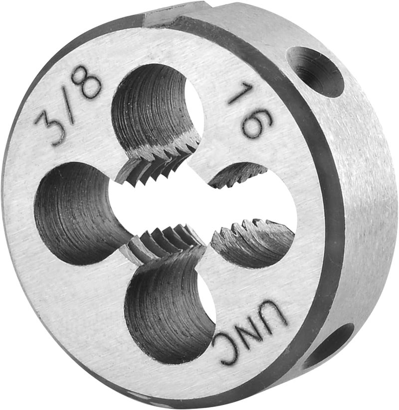 Burkit 3/8"-16 UNC Round Threading Die, 3/8 x 16 UNC Machine Thread Die Right Hand - Image 1
